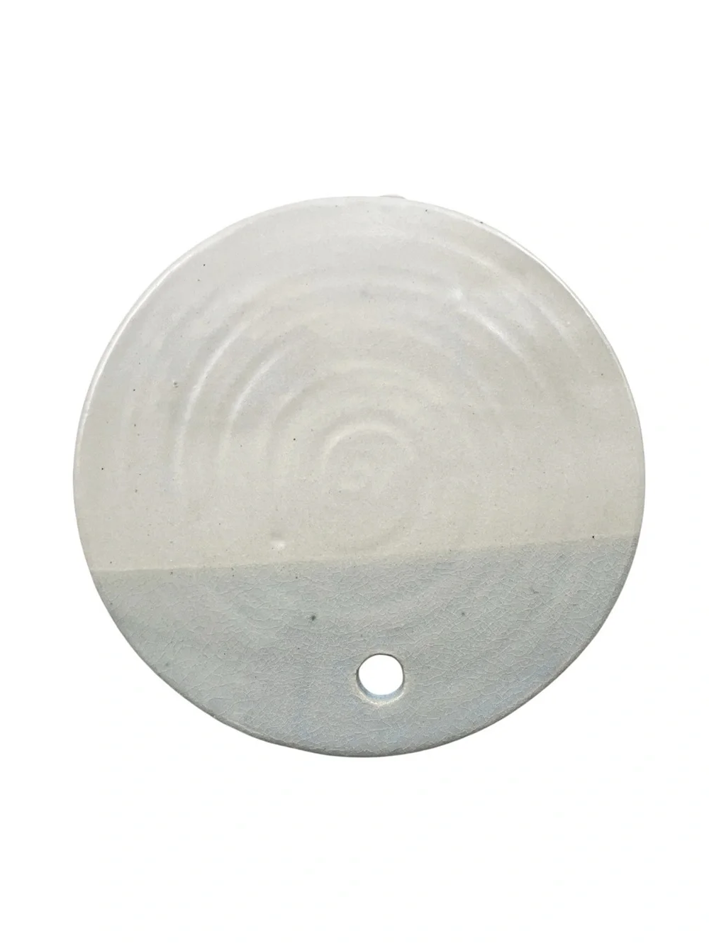 Handmade & Glazed 2-Tone Grey Stoneware Cheese Stones Serving Dishes, Set of 2